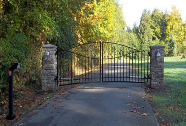 Custom Iron Leaf Gate