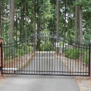 Single Swing Gate with post lights