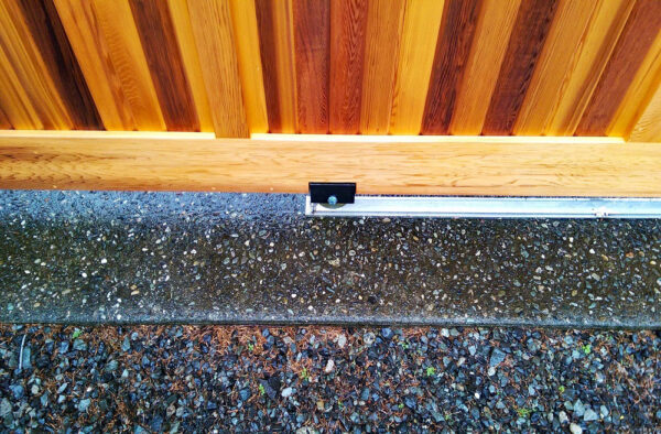 Wood Slide Gate with Clear Cedar Cladding - Image 3