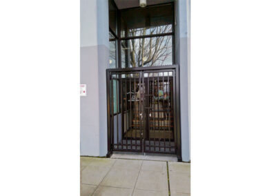 Pedestrian Gate to Secure Alcove Entrance