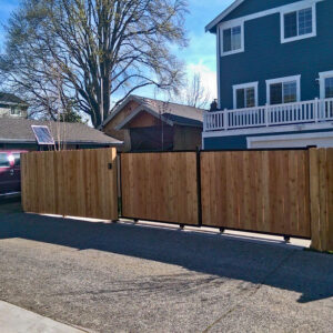 Solar-Powered Tandem Wood Gate