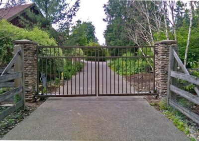 Double Swing Gate with Telephone Entry