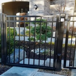 Pedestrian Gate with Keypad