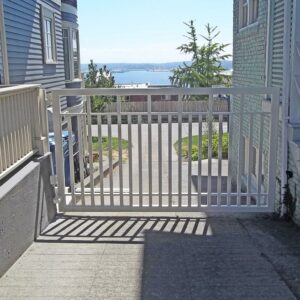Single Swing Gate Painted White