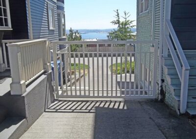 Single Swing Gate Painted White