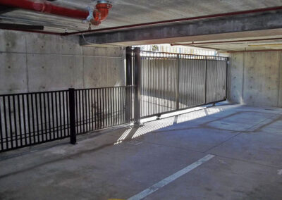 Slide Gate at Parking Garage Entrance