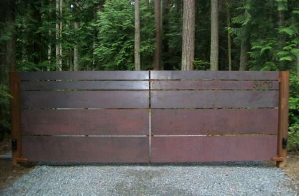 Double Swing Iron Panel Gate