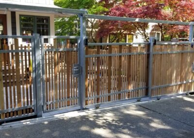 Wood Picketed Gate