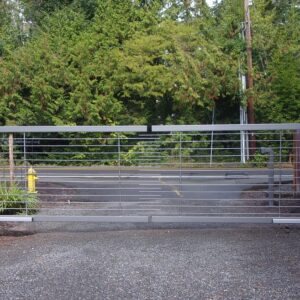 Silver Modern Swing Gate