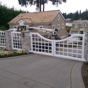 White Double Swing Gate