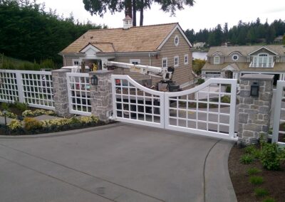 White Double Swing Gate