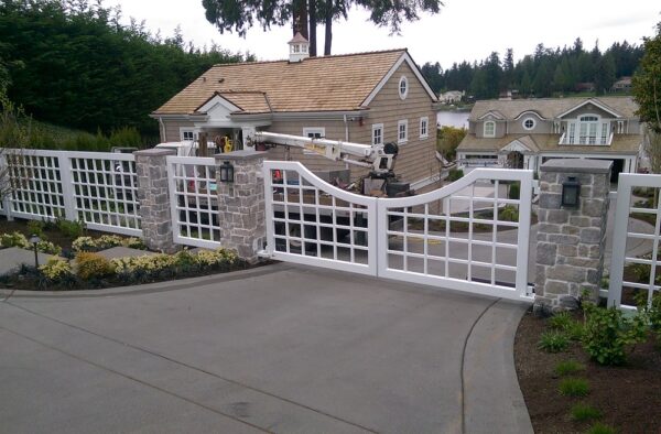 White Double Swing Gate