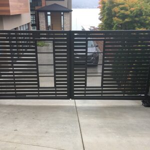 Sloped Metal Mesh Gate
