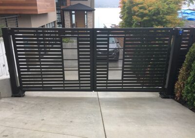 Sloped Metal Mesh Gate