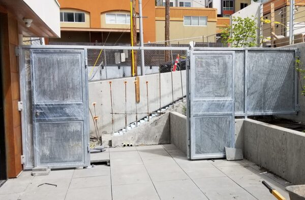 Silver Pedestrian Gate