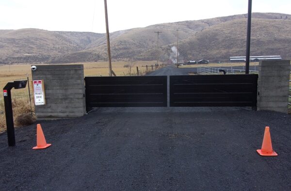 Double Swing Solid Panel Gate