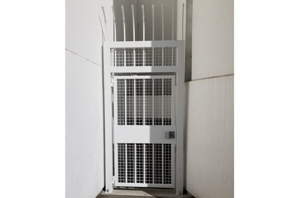 Security, Swing Pedestrian Gate With Anti-Climb Strip And Key Lock