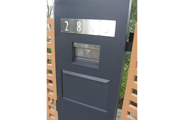 Double Swinging Wood Gate with Custom Entry System - Image 3