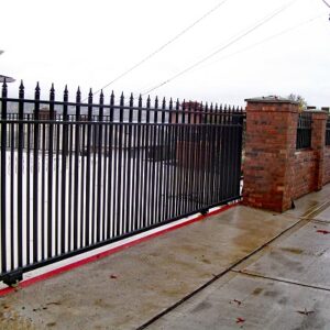 Sliding Security Gate with Spear Points