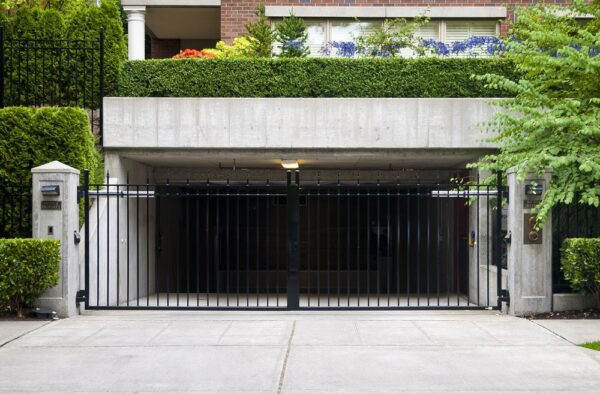 Double Swinging Gate with Spear Points