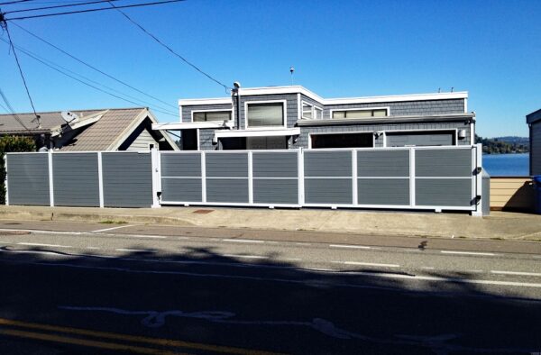 Tandem Slide Gate with Custom Wood Applique