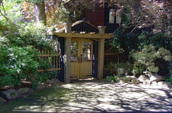 Security Gate with Decorative Hinge Straps - Image 2