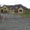 Swing Gate with Gabion Wall