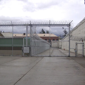 Iron Slide Gate with Chain Link