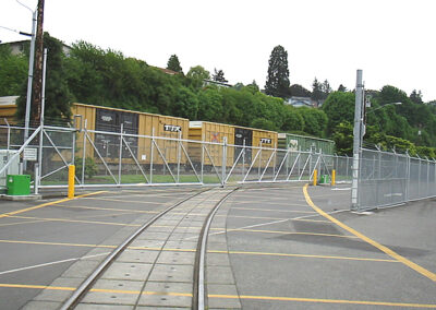 Iron Slide Gate with Fence