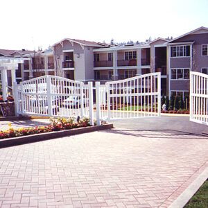 Double Swing Gate Painted white