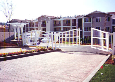 Double Swing Gate Painted white