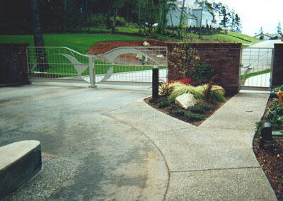 Iron Swing Gates with Metal Infill