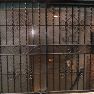 Pedestrian Gate with Iron Mesh