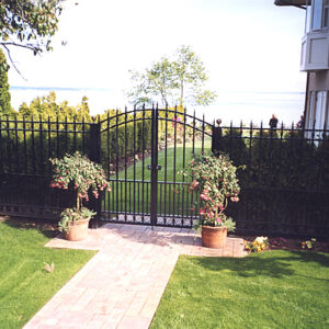 Pedestrian Gate with Spear Points