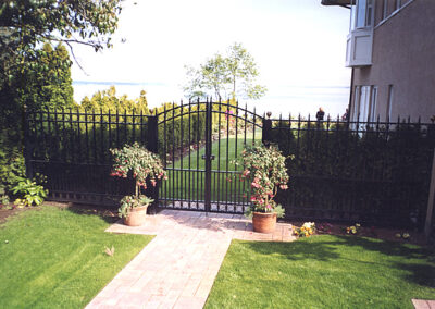 Pedestrian Gate with Spear Points