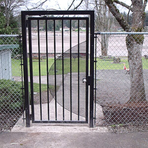 Pedestrian Gate with Mesh Infill