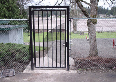 Pedestrian Gate with Mesh Infill