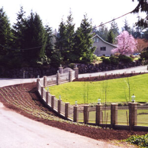 Community Iron Fencing Painted White