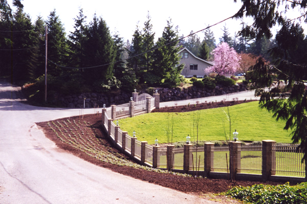 Community Iron Fencing Painted White