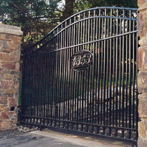 Iron Slide Gate with Address