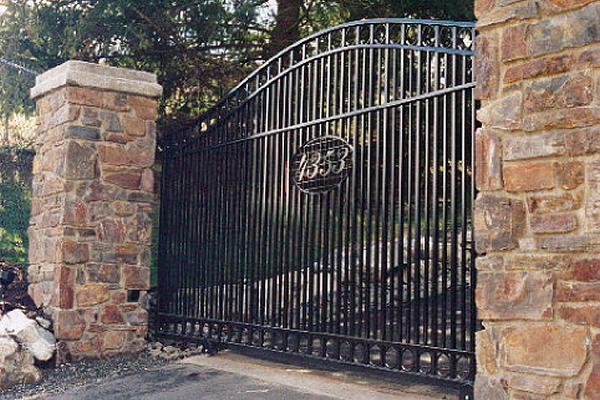 Iron Slide Gate with Address