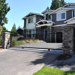 Iron Slide Gate Entrance