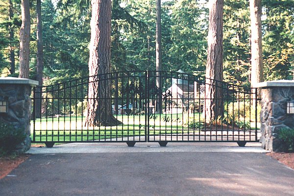 Arched Iron Slide Gate