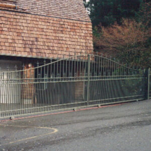 Iron Slide Gate with Fence