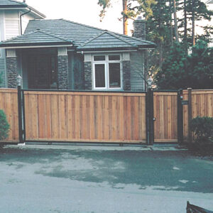 Slide Gate with Wood