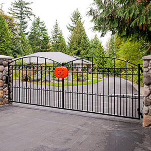 Double Swing Gate with Pillars