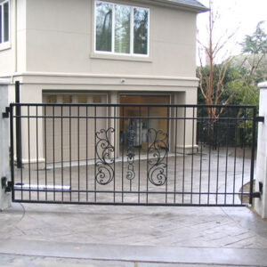 Flat Top Iron Swing Gate