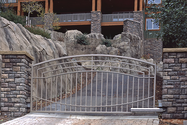 Single Swing Gate for an Uphill Driveway