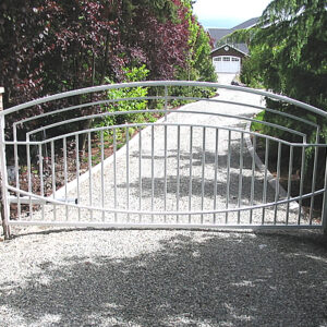 White Single Swing Gate