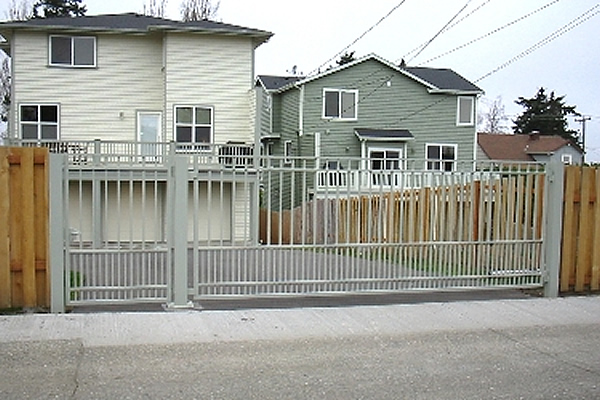 Custom Painted Iron Swing Gate